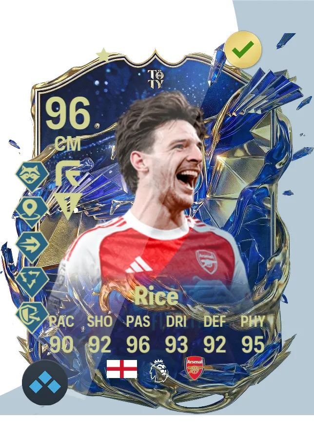 Declan Rice TOTY CM 96OVR
