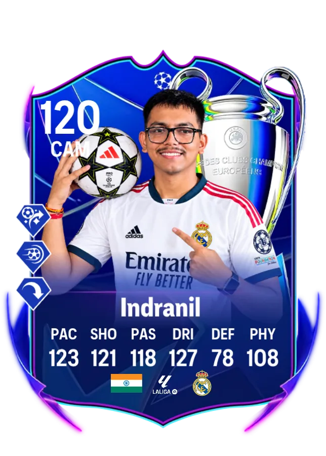 Indranil Dey Champion League Card
