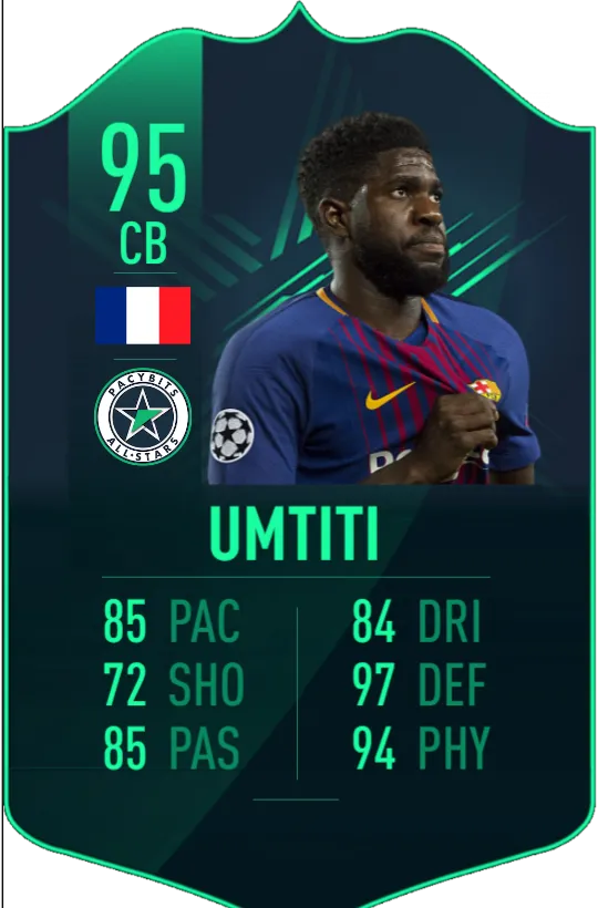 Umtiti Pacybits All Stars 2019
